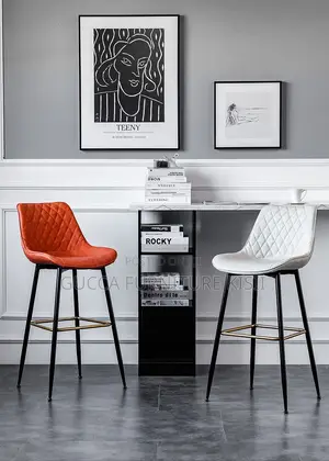 PU Leather Non-Swivel Executive Leather Barstool