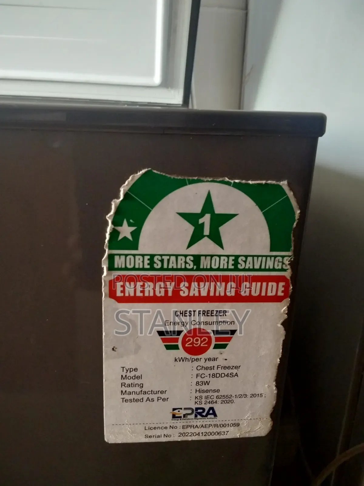 Hisense Freezer 144L