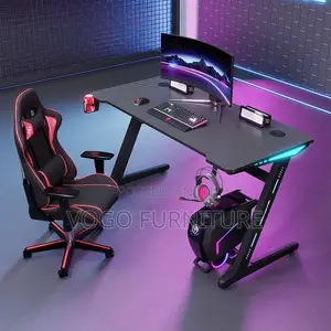 Gaming Desk; LED Light Gaming Desk