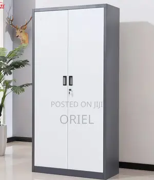 2-Door Metallic Office Cabinet – Spacious Steel Storage Cupboard