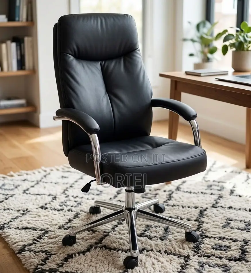 Adjustable Leather Office Chair – Modern Executive Desk Seating