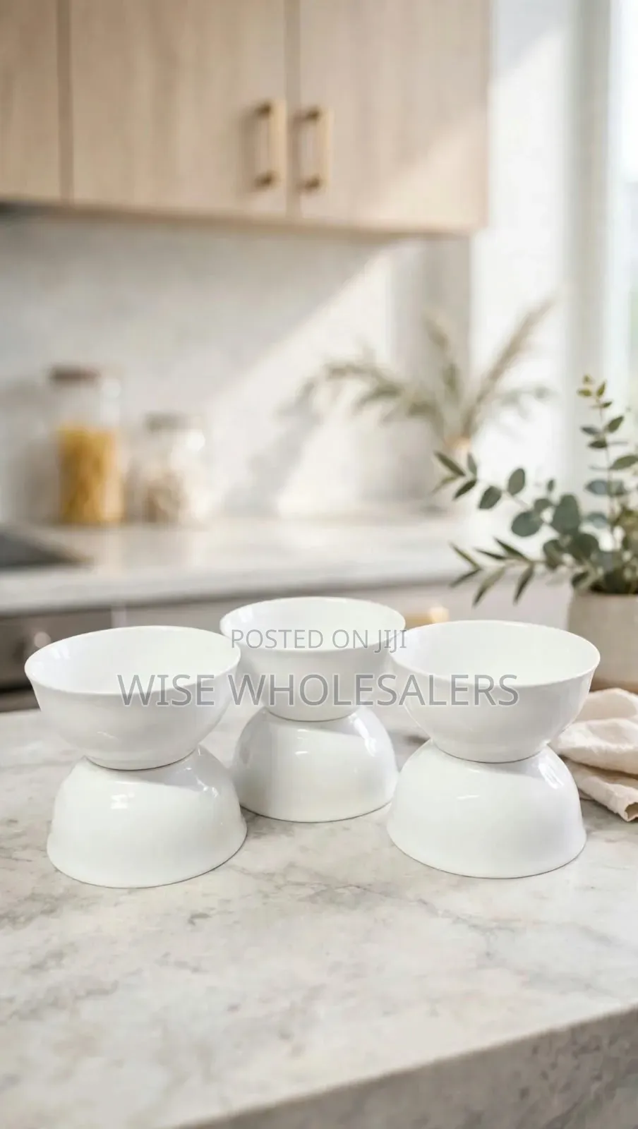 6-Inch White Ceramic Bowls