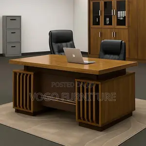 Office Desk; 1.4 Meters Brown Office Desk