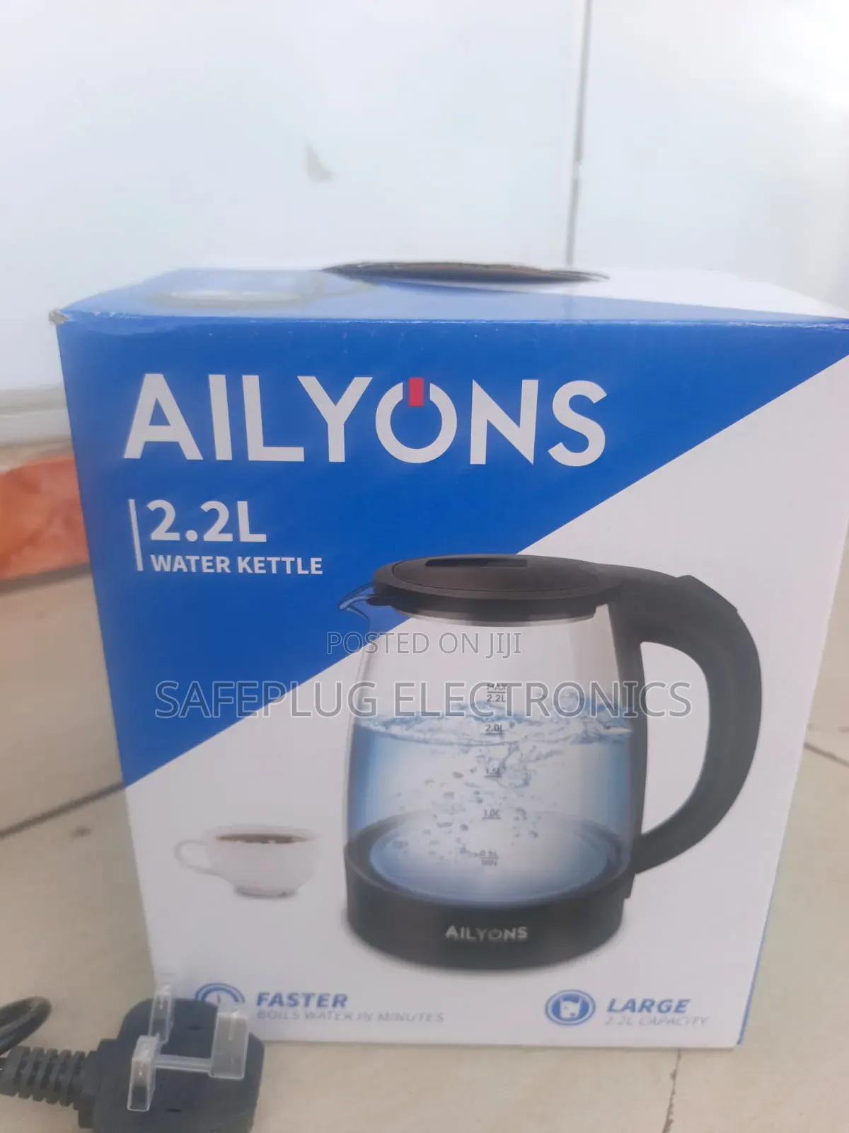 AILYONS 2.2L Electric Water Kettle – Fast Boiling