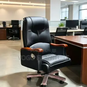 Office Chair; Director's Reclining Leather Office Chair