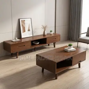 TV Stand and Table; TV Console With Matching Center Table