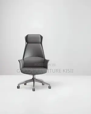 High Back Leather Chair With Ergonomic Back Support