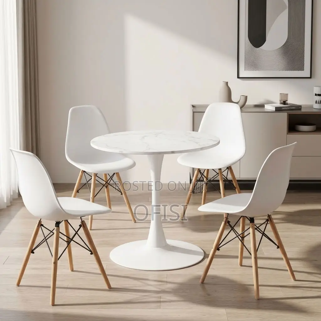 Dining Set; 4 Seater Eames Dining Set