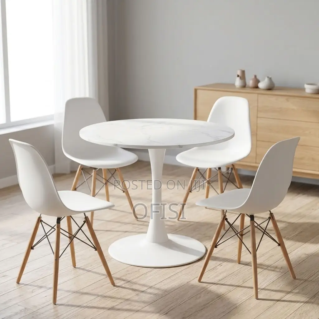 Dining Set; 4 Seater Eames Dining Set