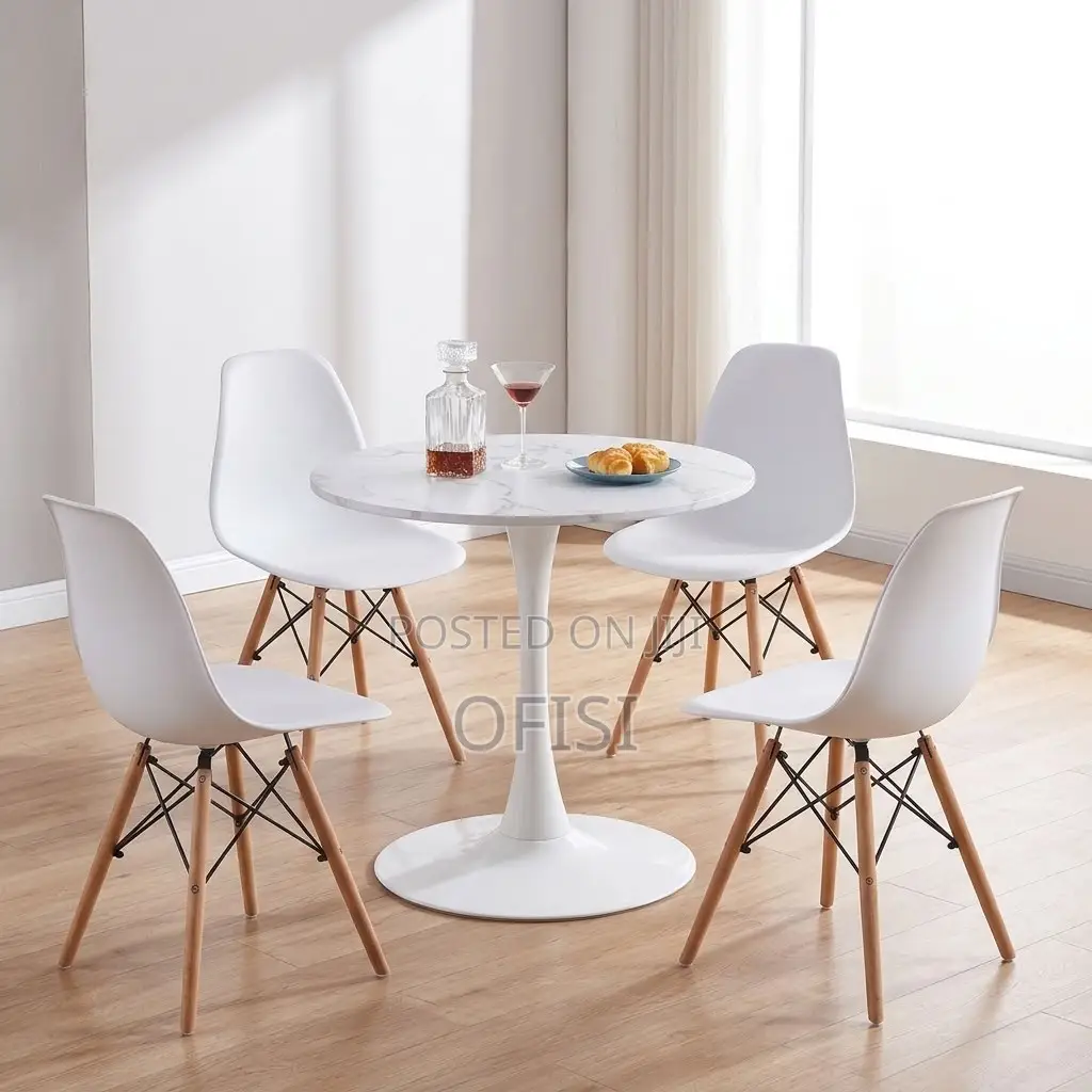 Dining Set; 4 Seater Eames Dining Set