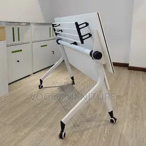 Desk; White Foldable Office Desk