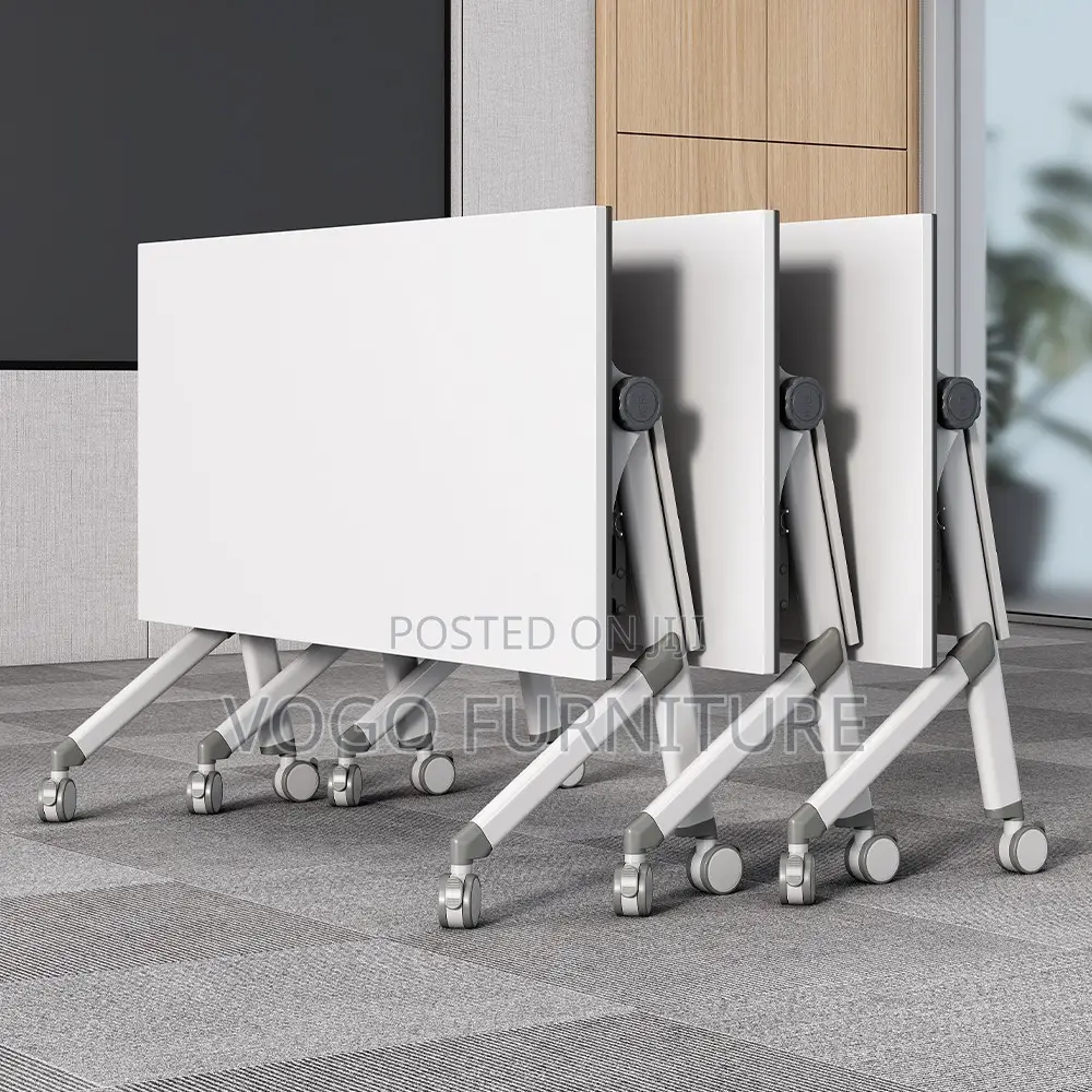 Desk; White Foldable Office Desk