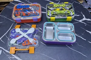 Kids Racing Car Bento Lunch Box 3 Compartments