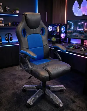 Executive Gaming Chair Blue Black - Racing Style - New