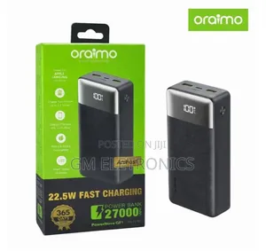 27000mAh Fast Charging 22.5W Powerbank for Android and Iphones.