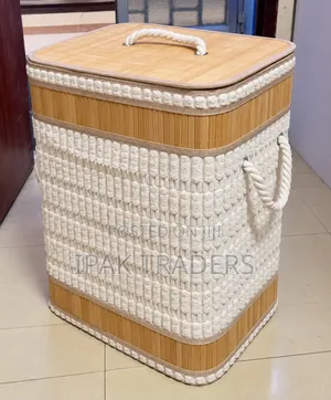 Bamboo Laundry Basket Foldable Size:50*30*40cm