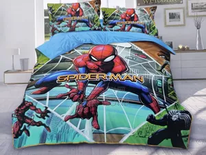 Cartoon Themed Duvet, One Bedsheet and Two Pillowcase Size 4*6