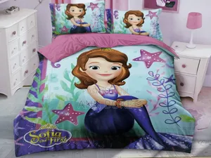 Cartoon Themed Duvet, One Bedsheet and Two Pillowcase Size 4*6