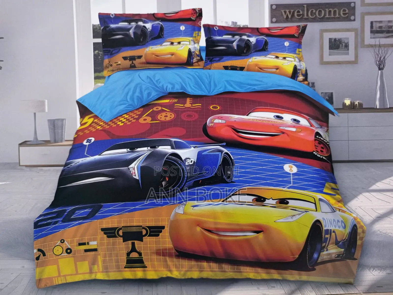 Cartoon Themed Duvet, One Bedsheet and Two Pillowcase Size 4*6
