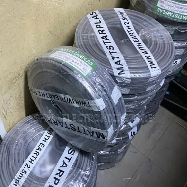 Grey PVC Sheathed 2.5mm Twin Earth Electrical Cable 90 Metres