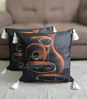 Semi Boho Black African Theme Throw Pillow Cover