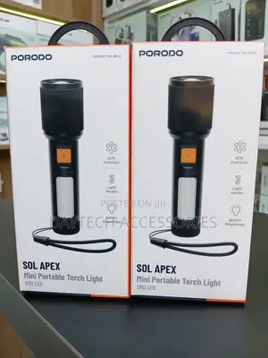 Porodo SOL APEX Mini Portable Torch With 1200mAh Battery & 800 Lumens.