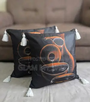 Semi Boho Black African Theme Throw Pillow Cover