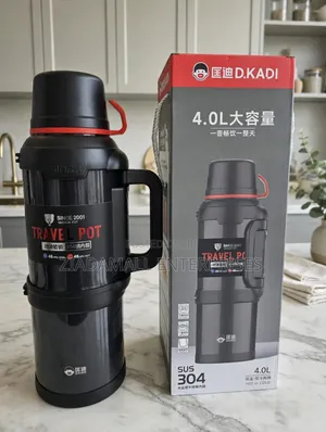 KD Vacuum Flask 4.0L - D.KADI Travel Pot - 48Hrs - New