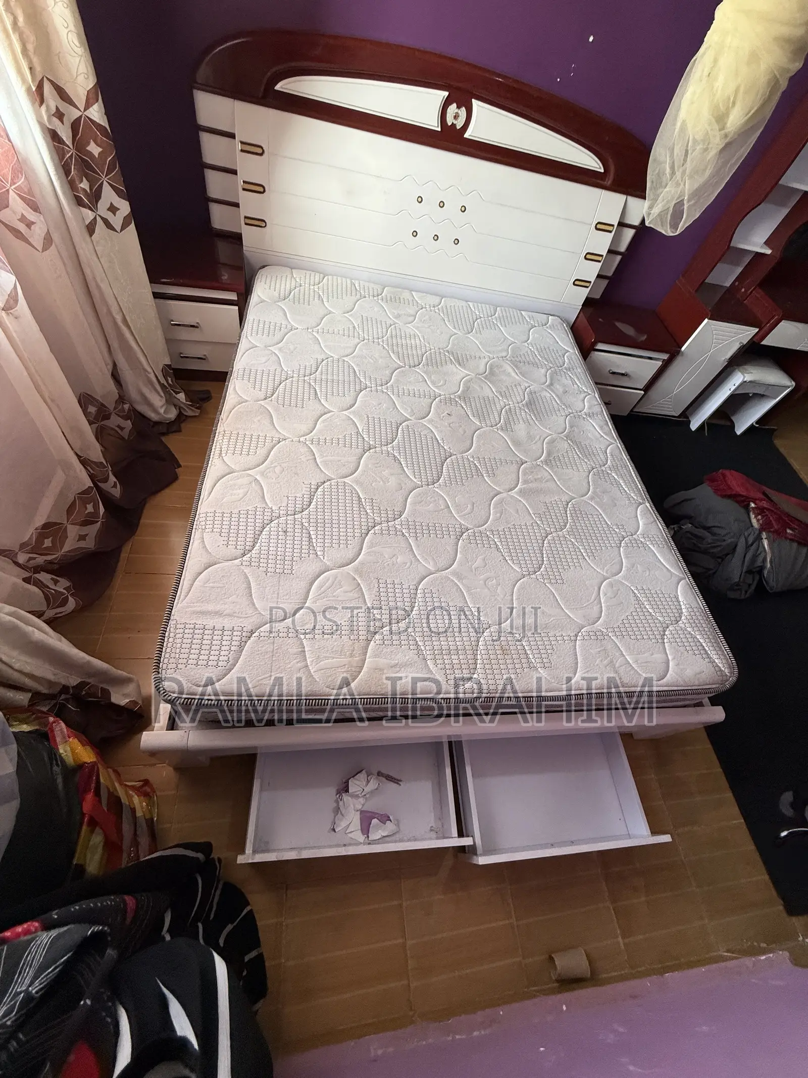 Bed Frame Plus Two Side Tables