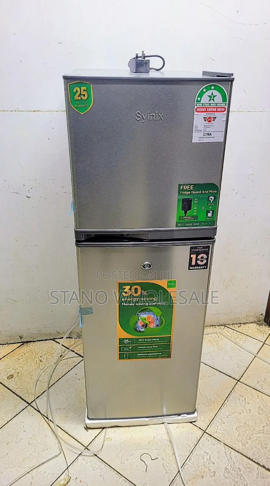 Syinix 137l Double Door Refrigerator