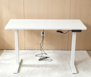 White Adjustable Electric Table