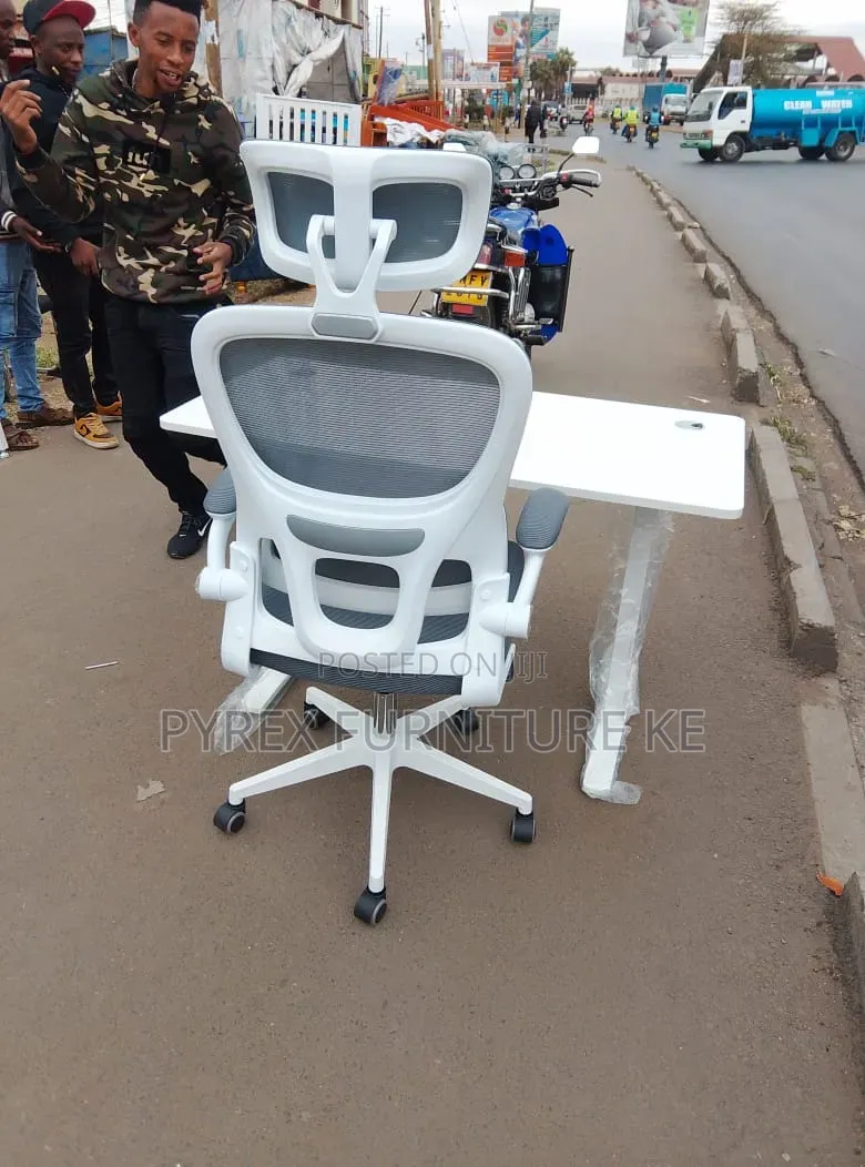 White Sit-Stand Workstation With Memory Control