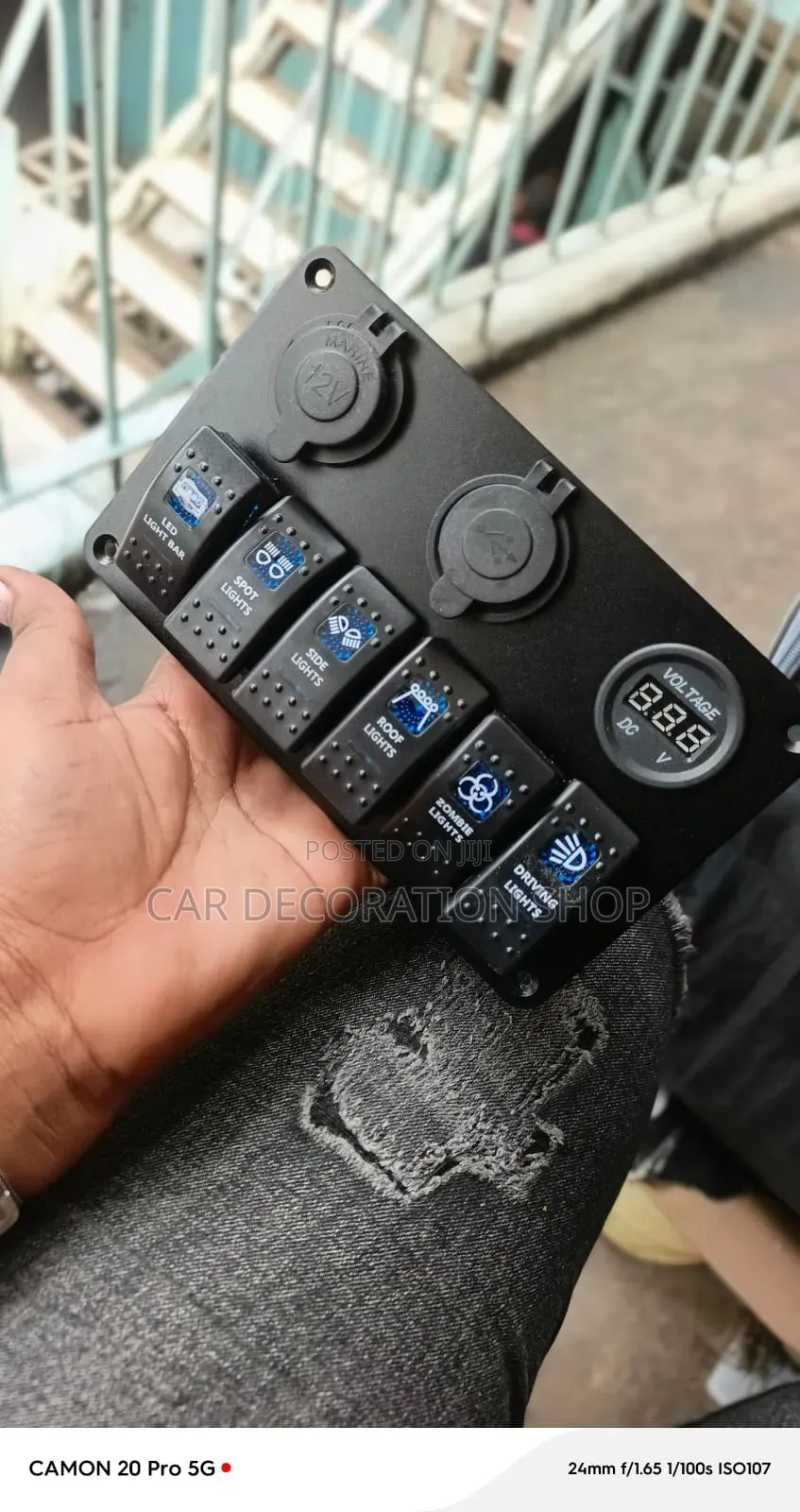 6-Gang Pre_wired Rocker Switch Panel Controls Electrical Modification