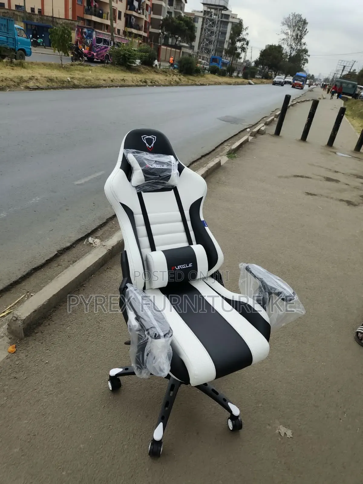White Black Gaming Chair