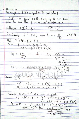 Tutor Nicholus -Mathematics and Statistics