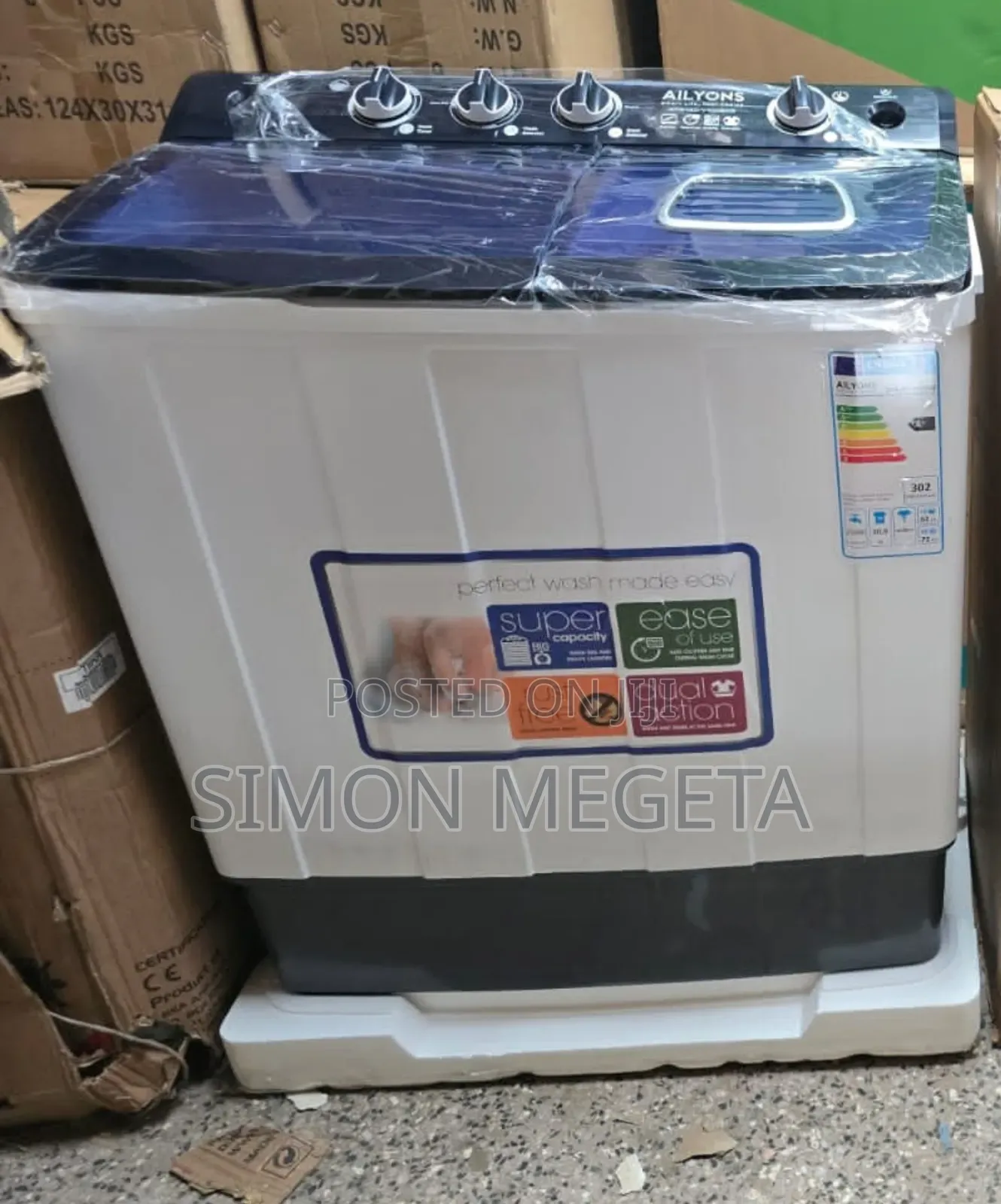 Ailyons Washing Machine 10 Kg Twin Tub
