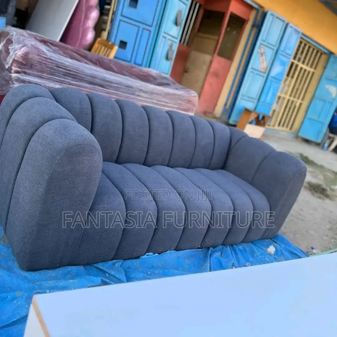 3 Seater Dark Grey Bubble Sofa