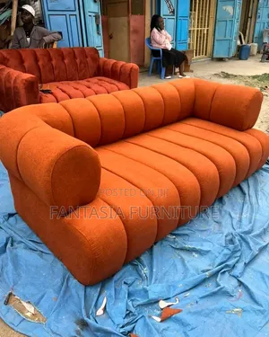 3 Seater Orange Bubble Sofa for Sale