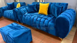 3 Seater Blue Bubble Sofa.