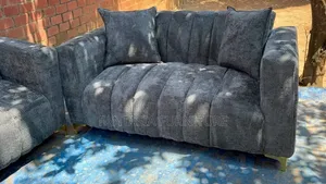 2 Seater Grey Channel Sofa