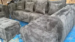 5 Seater Grey L-Shaped Bubble Sofas- Available in Different Colors