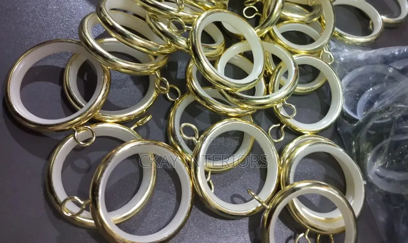 Gold and Black Rings With Plastic Lining