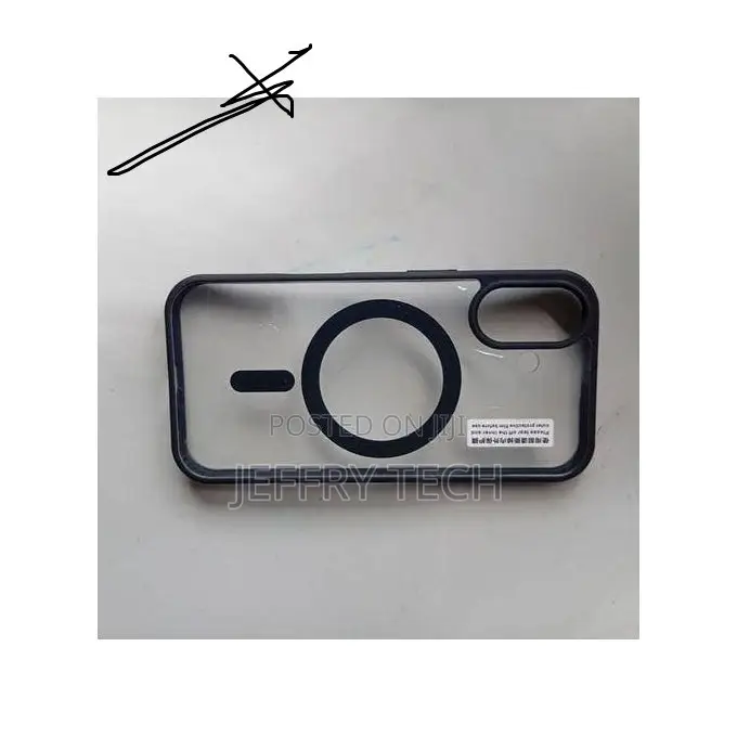 iPhone 16 Plus Black Glossy Magnetic MagSafe Protective Case
