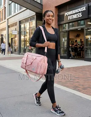 Solid Color Fitness Bag With Dry and Wet Separation