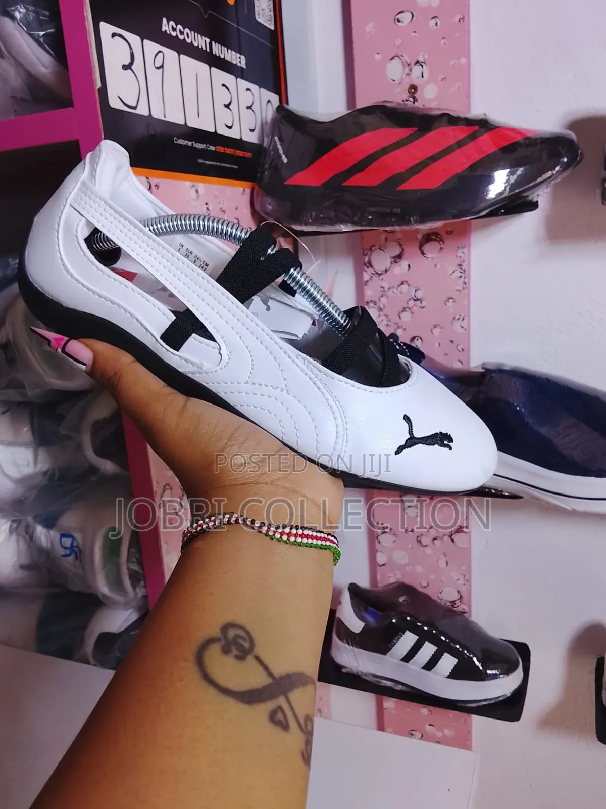 White Black Ladies Puma Speedcat Ballet Sneakers