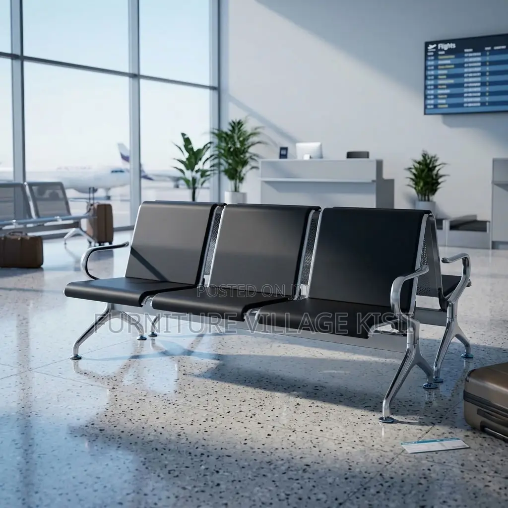 Heavy-Duty 3-Link Hard Padded Reception Bench.