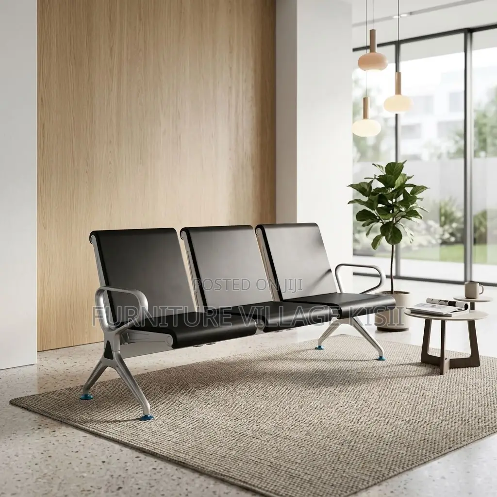 Heavy-Duty 3-Link Hard Padded Reception Bench.