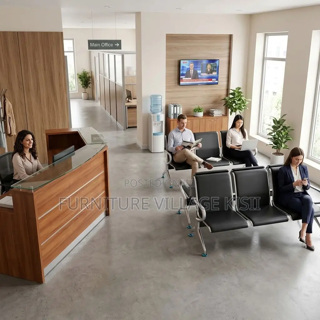 Heavy-Duty 3-Link Hard Padded Reception Bench.