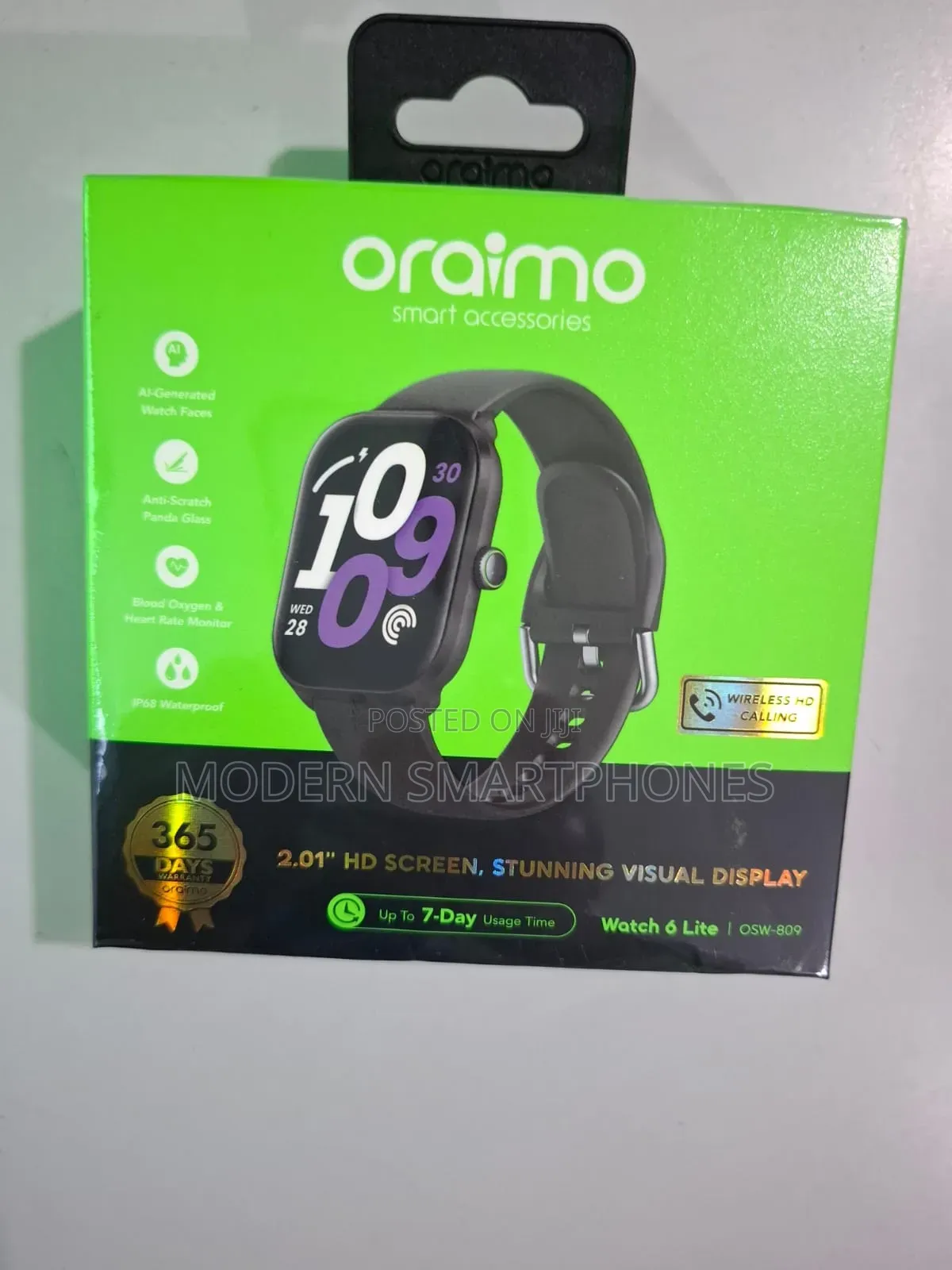 Original Oraimo Watch 6 Lite (Model: OSW-809),smartwatch