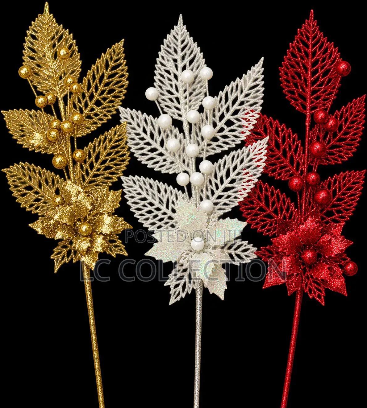 Gi*Glitter Christmas Floral Picks